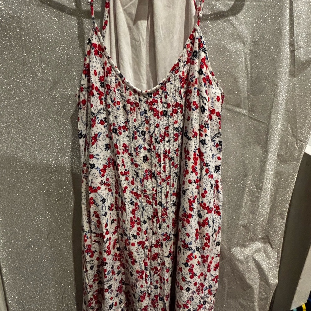 Time and Tru Asymmetrical Dress - Red, Blue, White